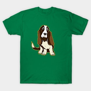 Beautiful Basset Hound Art T-Shirt